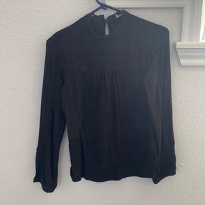 Never worn black lucky brand top